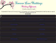 Tablet Screenshot of foreverloveweddings.com